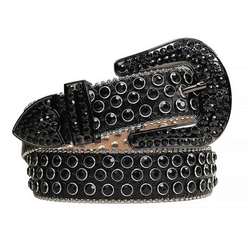 Signature Black Diamond - All Black Real Rhinestone Belt